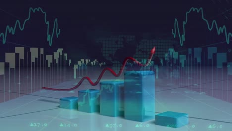 Animación-De-Datos-De-Interfaz-Digital-Sobre-El-Mapa-Mundial