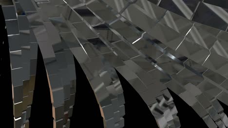 metallische glänzende geometrische hintergrundanimation nahtlose schleife