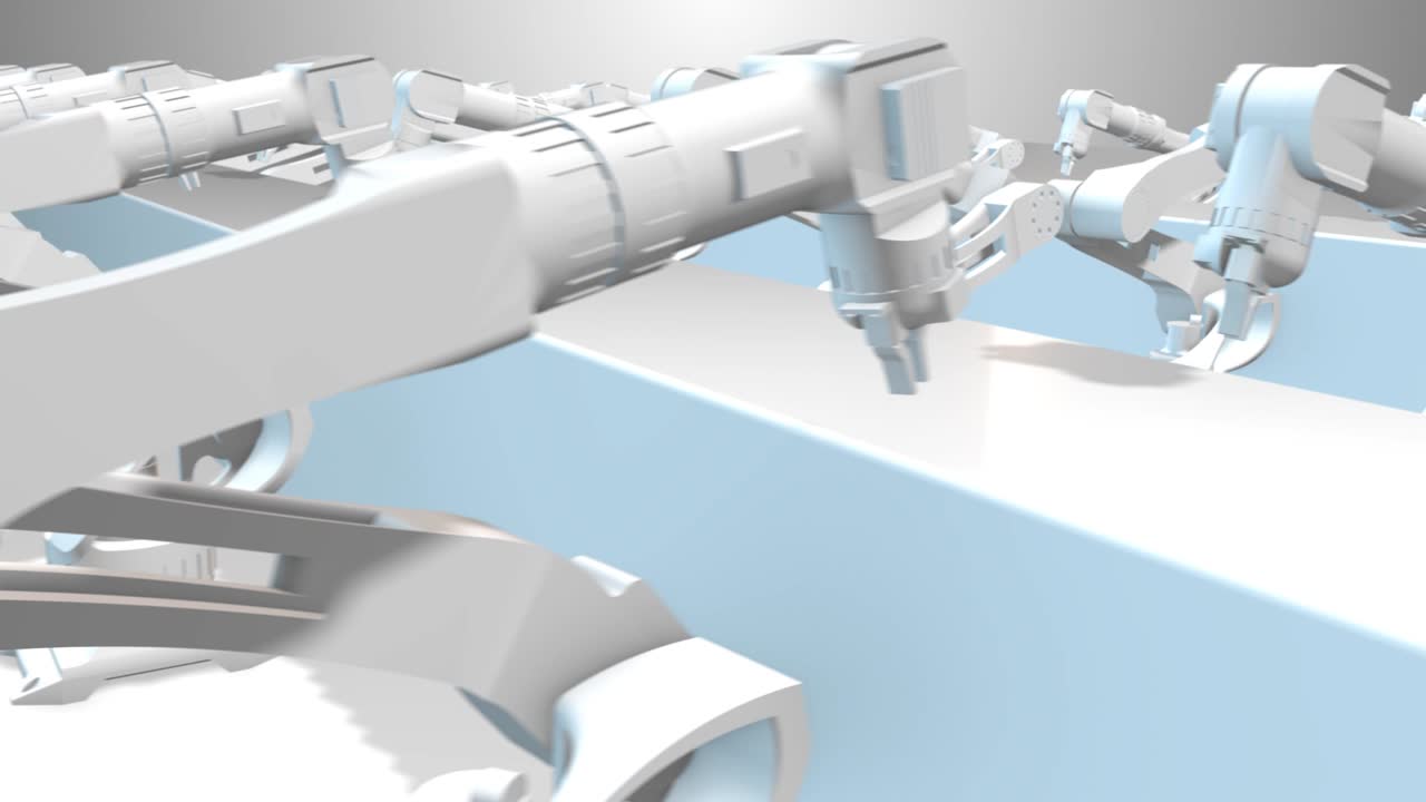 인공지능 조립 생산 라인 제조가 일자리를 대체합니다.