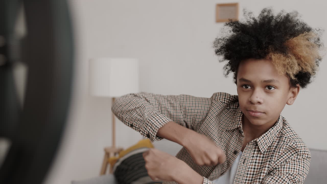 Teenager Dancing for Social Network Post