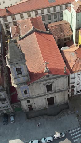 aerial vertical view city of porto, portugal