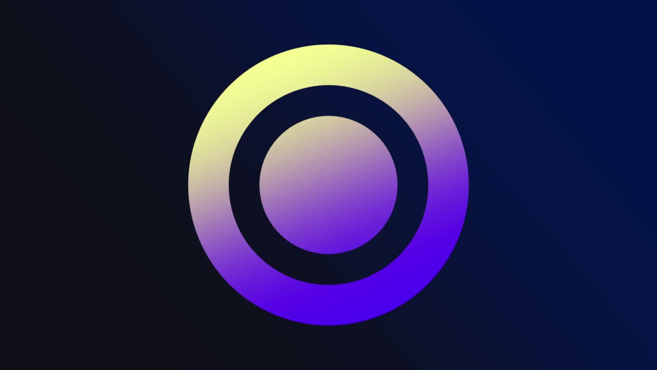 círculos amarillos y azules de gradiente