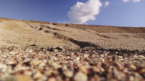 timelapse of contaminated ground and moving clouds in sao domingos mine in portugal