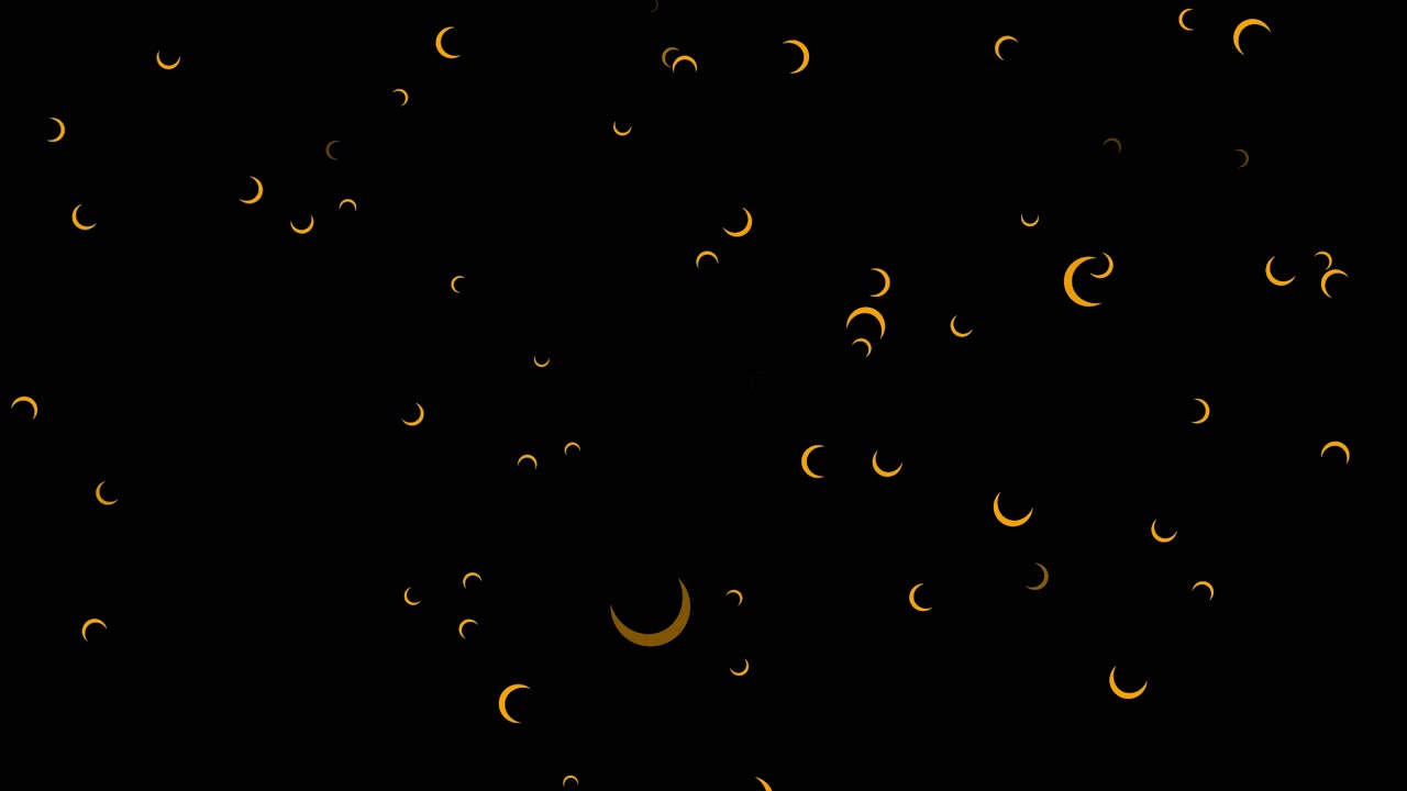 patrón abstracto del cielo nocturno con lunas amarillas