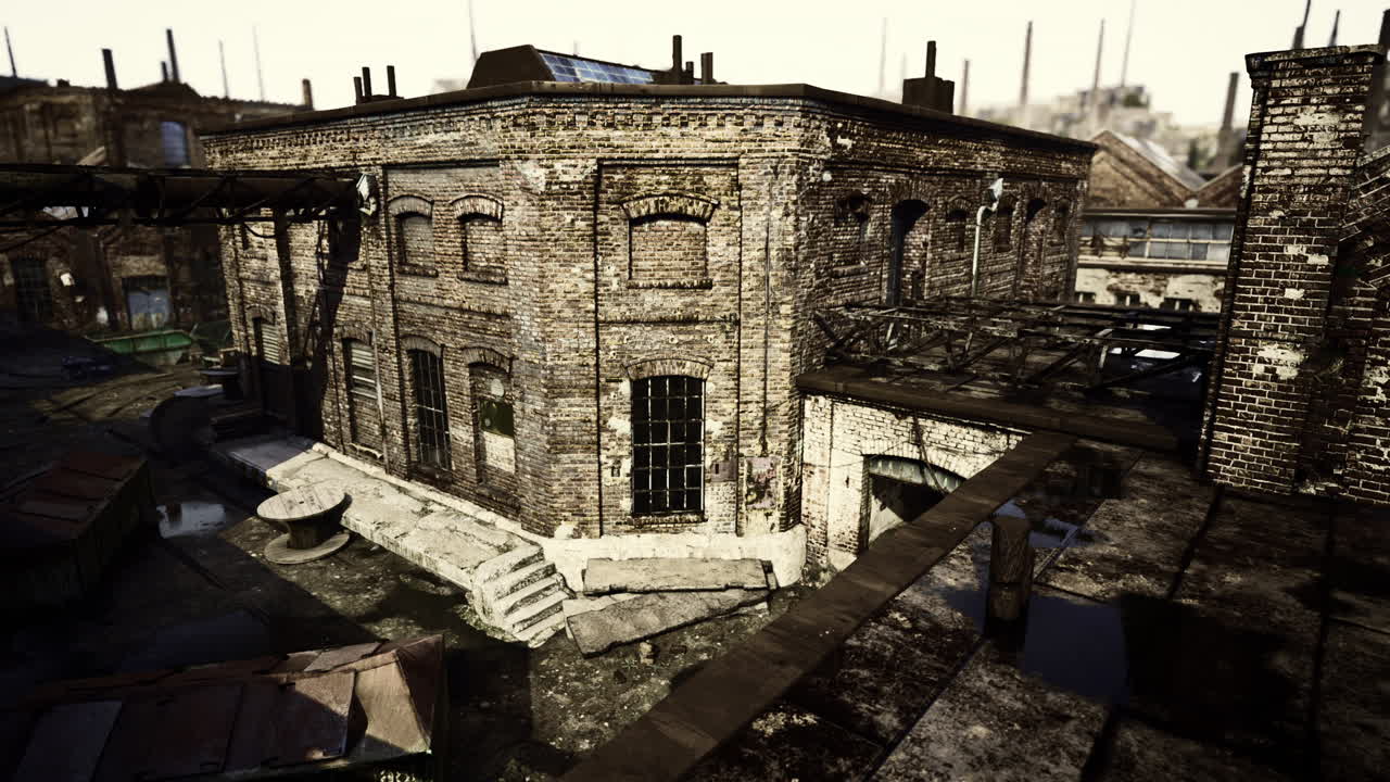 오래된 공장 건물에 위치한 현대적인 로프트 스타일의 사무실