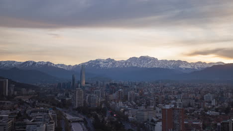 santiago de chile time lapse downtown morning spring winter