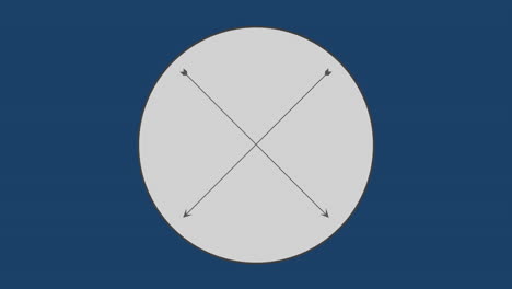 cross arrow in circle