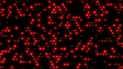 una fascinante cuadrícula de puntos rojos sobre un fondo negro