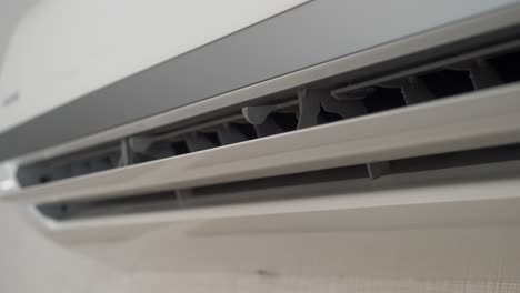 close-up of wall-mounted air conditioner