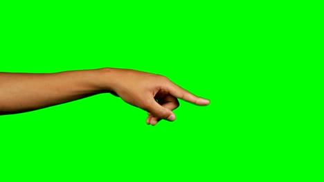 mano fingiendo usar una pantalla invisible