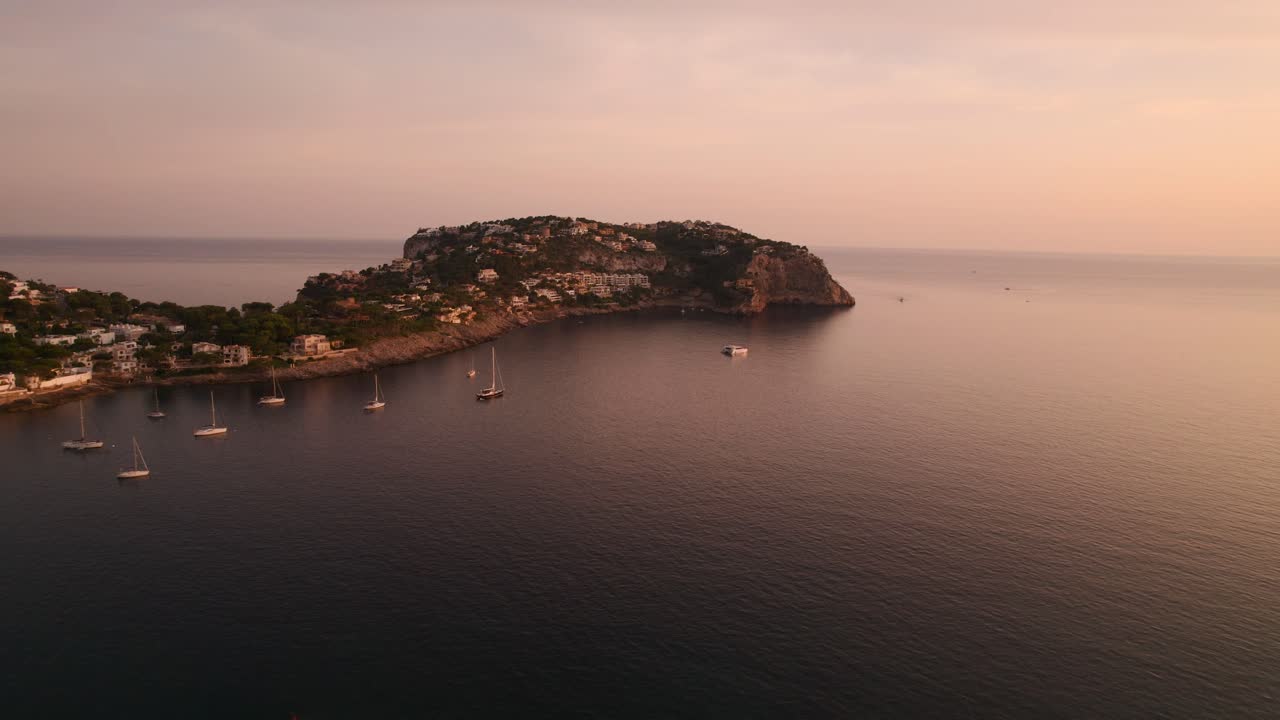 Aerial drone video of Port d'Andratx