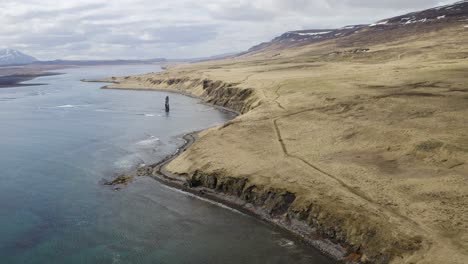 Vista-Aérea-Sobre-La-Costa-Norte-De-Islandia