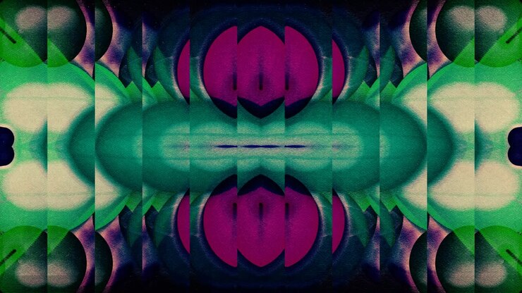 Vibrant Symmetrical Abstract Motion Background Loop