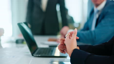 a group of business people are meeting in an office