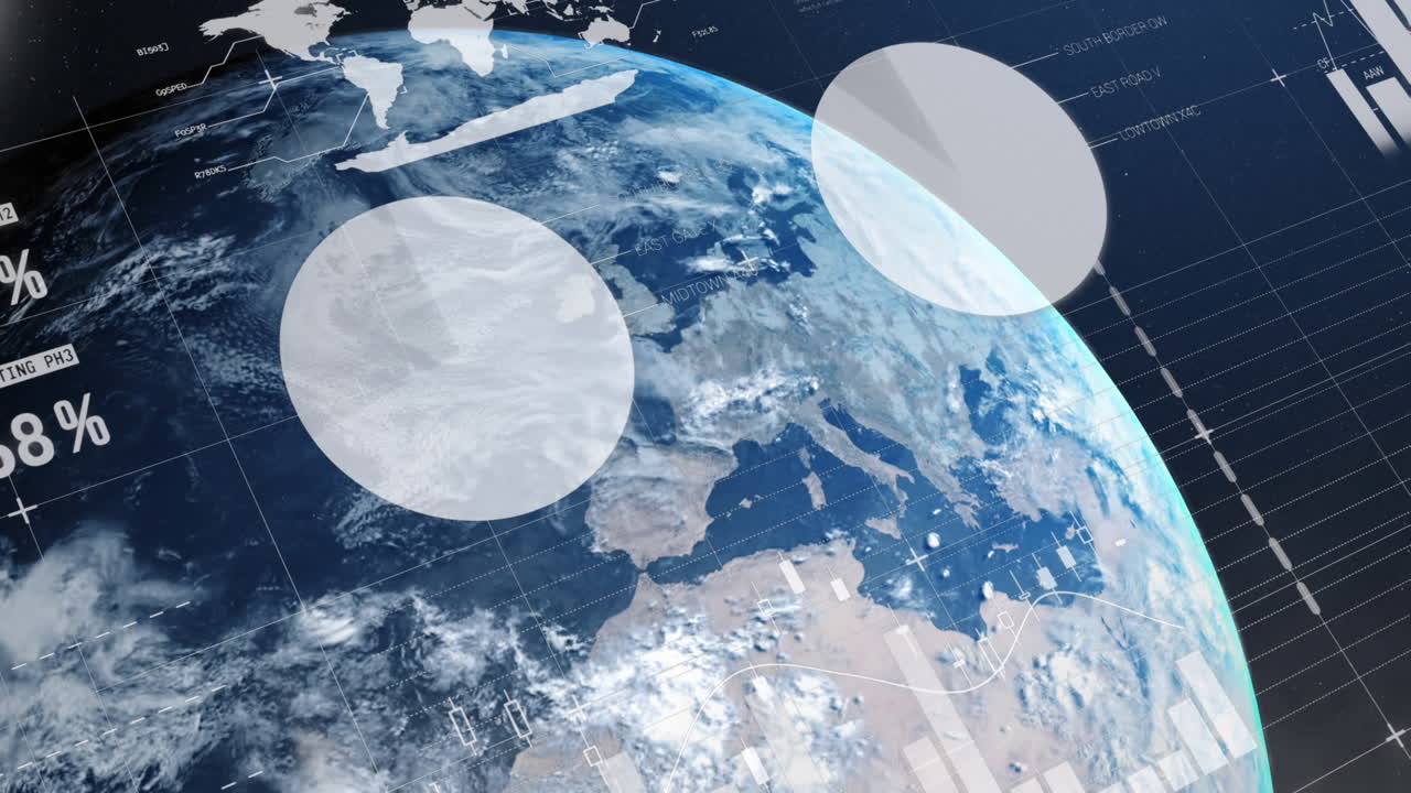 지구의 그래프와 차트를 그립니다.