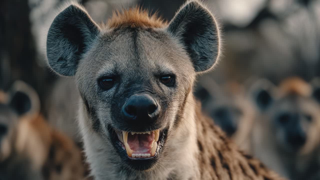 A Close-Up Encounter with a Hyena: Capturing the Unique Expressions and Detail of This Fascinating, Social Carnivore in Its Natural Habitat