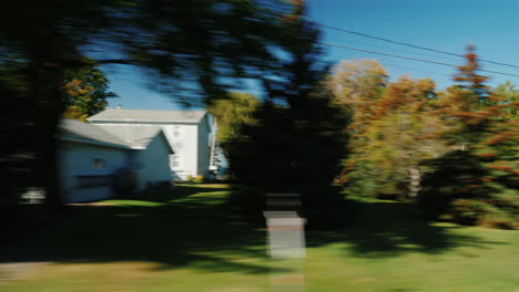 driving through american suburb 01