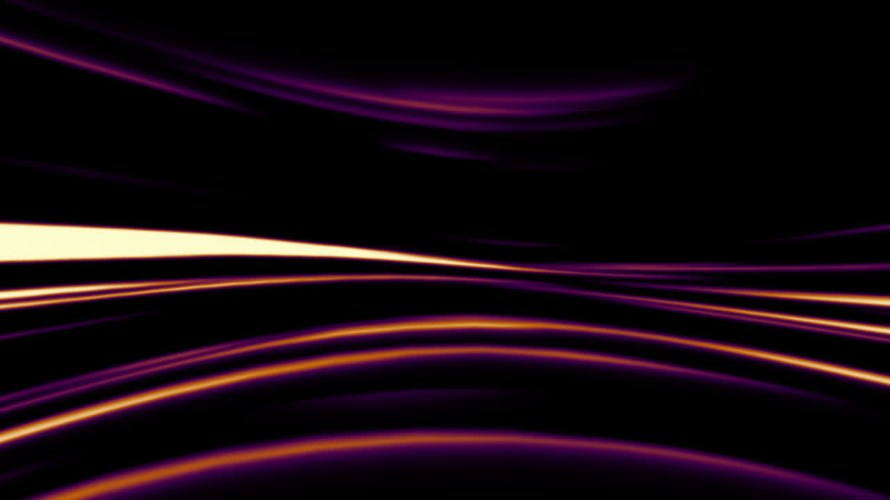 Abstract orange and purple lines on black background