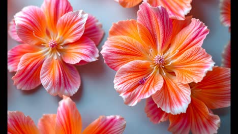 beautiful artificial orange and pink flowers