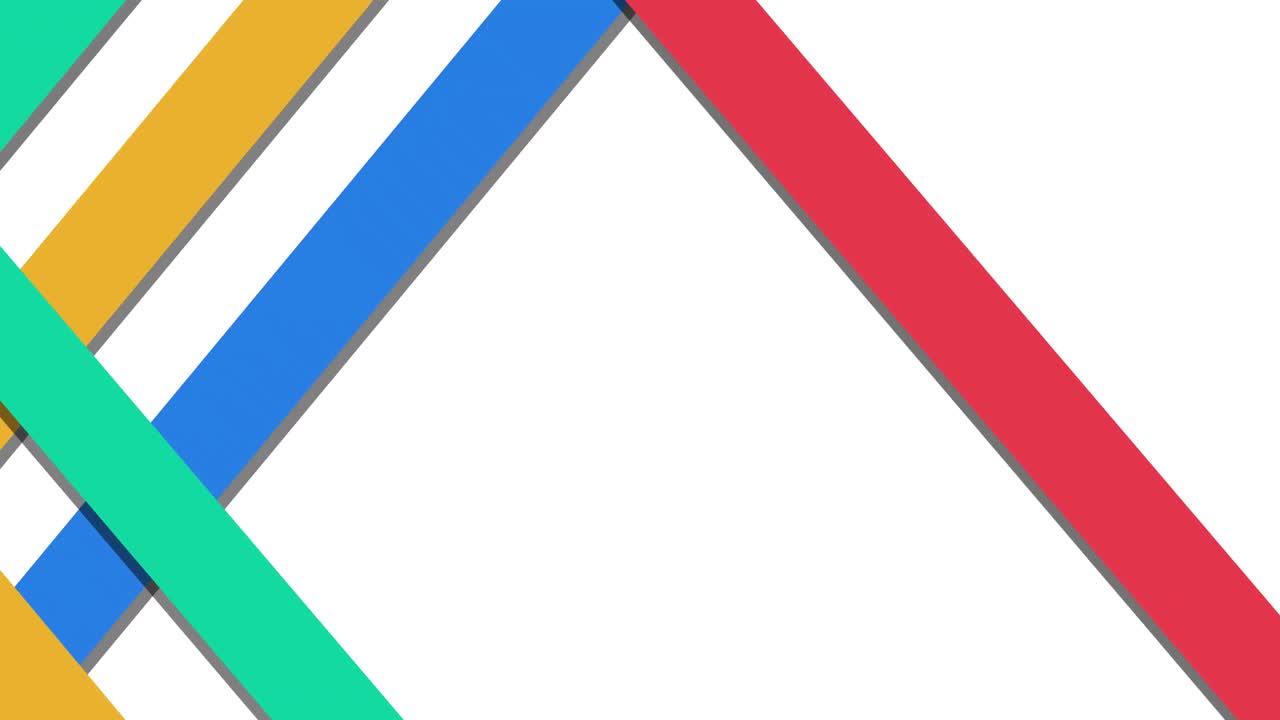 animación de formas coloridas sobre un fondo blanco