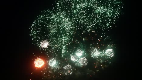 firework display at night for new year christmas and other holidays.
