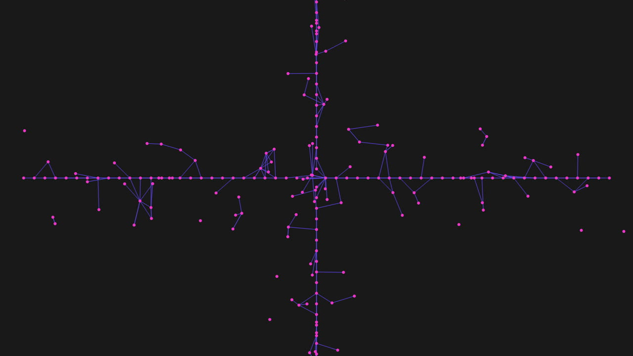 Connected grid pattern points linked by lines