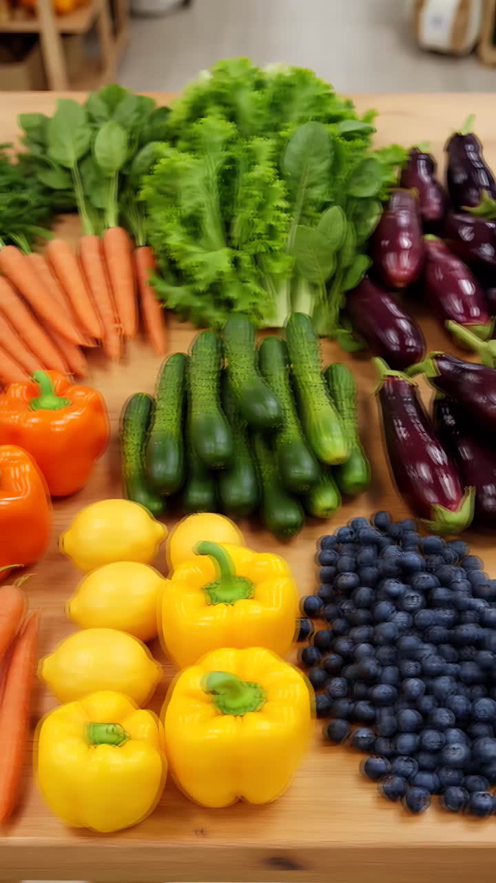 Frutas y Verduras Orgánicas Frescas 4K