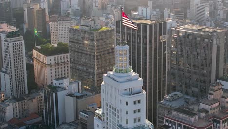 cityscape aerial view of downtown sao paulo brazil