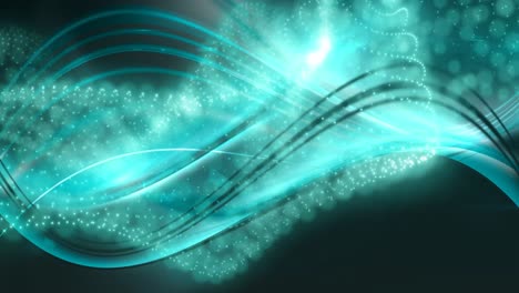 animación de formas y puntos sobre un fondo negro