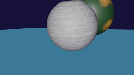 Animated ball rolling down 
