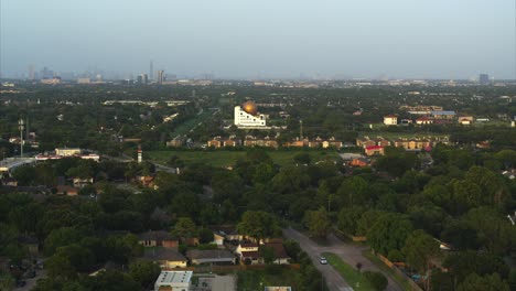 aerial view of west houston, texas city landscape