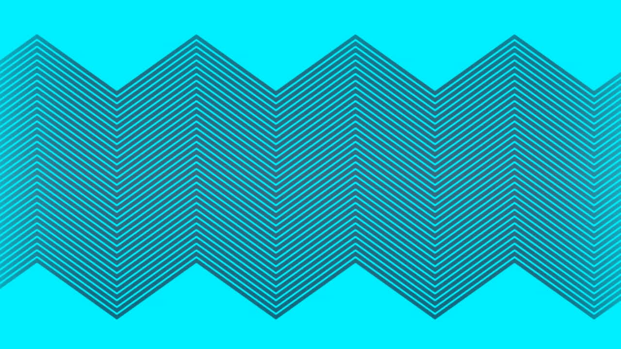 animación de líneas en zigzag que se mueven en movimiento hipnótico sobre fondo azul