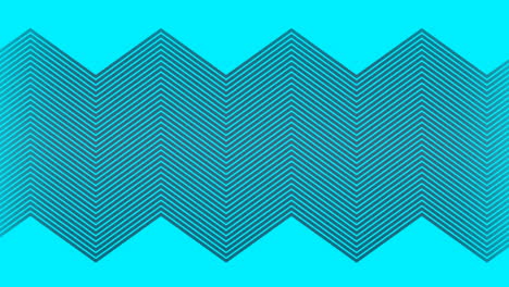 animation of zigzag lines moving in hypnotic motion on blue background