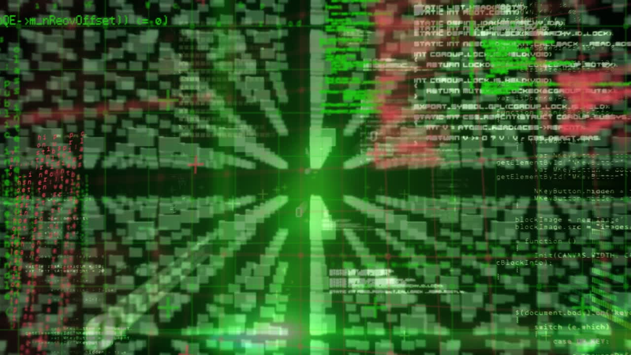 animación del procesamiento de datos a través de un candado