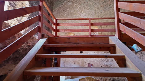 inside chlemoutsi medieval castle in greece, archaeological site