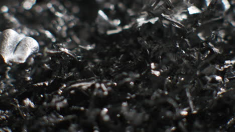 metal fillings close-up shot
