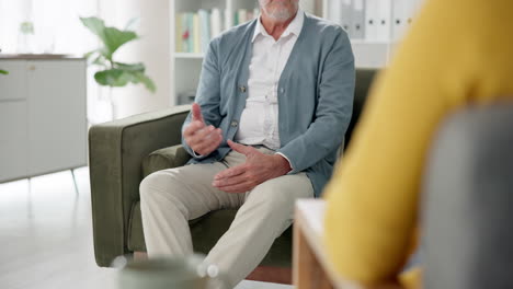 man in therapy session