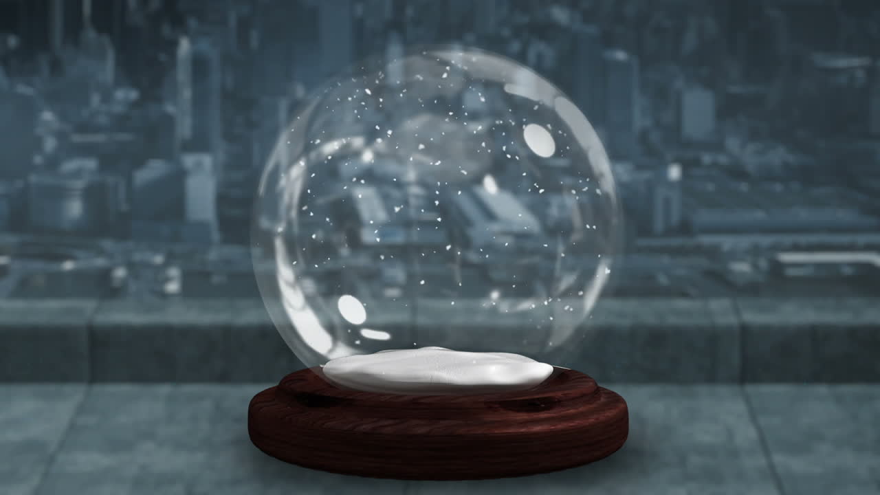 거리는 빛은 스피럴로 눈 구름을 중심으로 움직입니다.