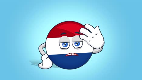 만화 아이콘 발 네덜란드 얼굴 애니메이션과 알파 매트