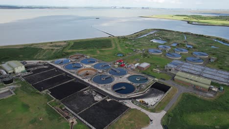 motney hill sewage treatment works gillingham kent drone aerial view