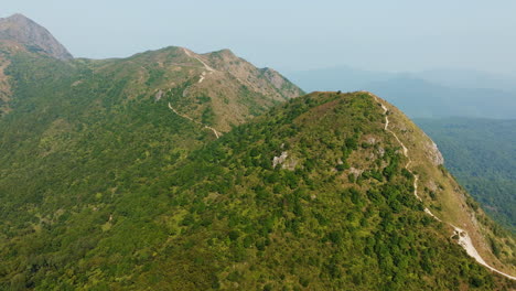 Drone-shot-of-hill-and-tiny-forest