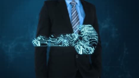 video conceptual de la clave de conexión del circuito