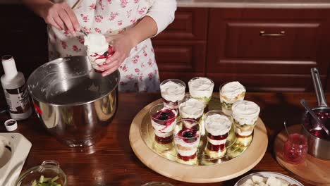 making layered fruit parfaits