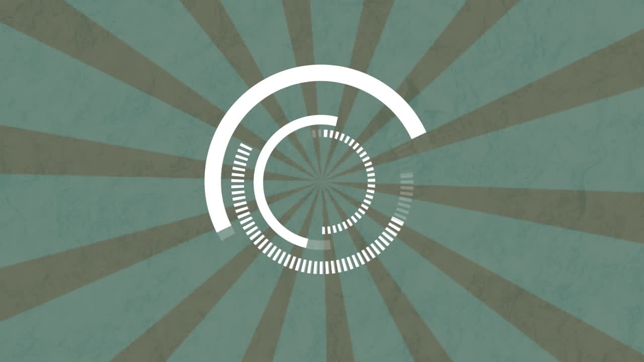 줄무 패턴 배경 위에 회전하는  바의 애니메이션