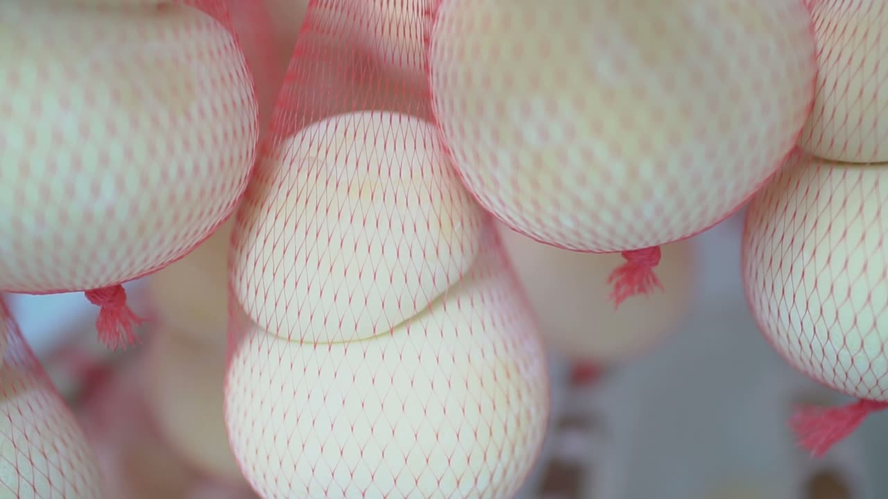 Hanging Cheese in Netting