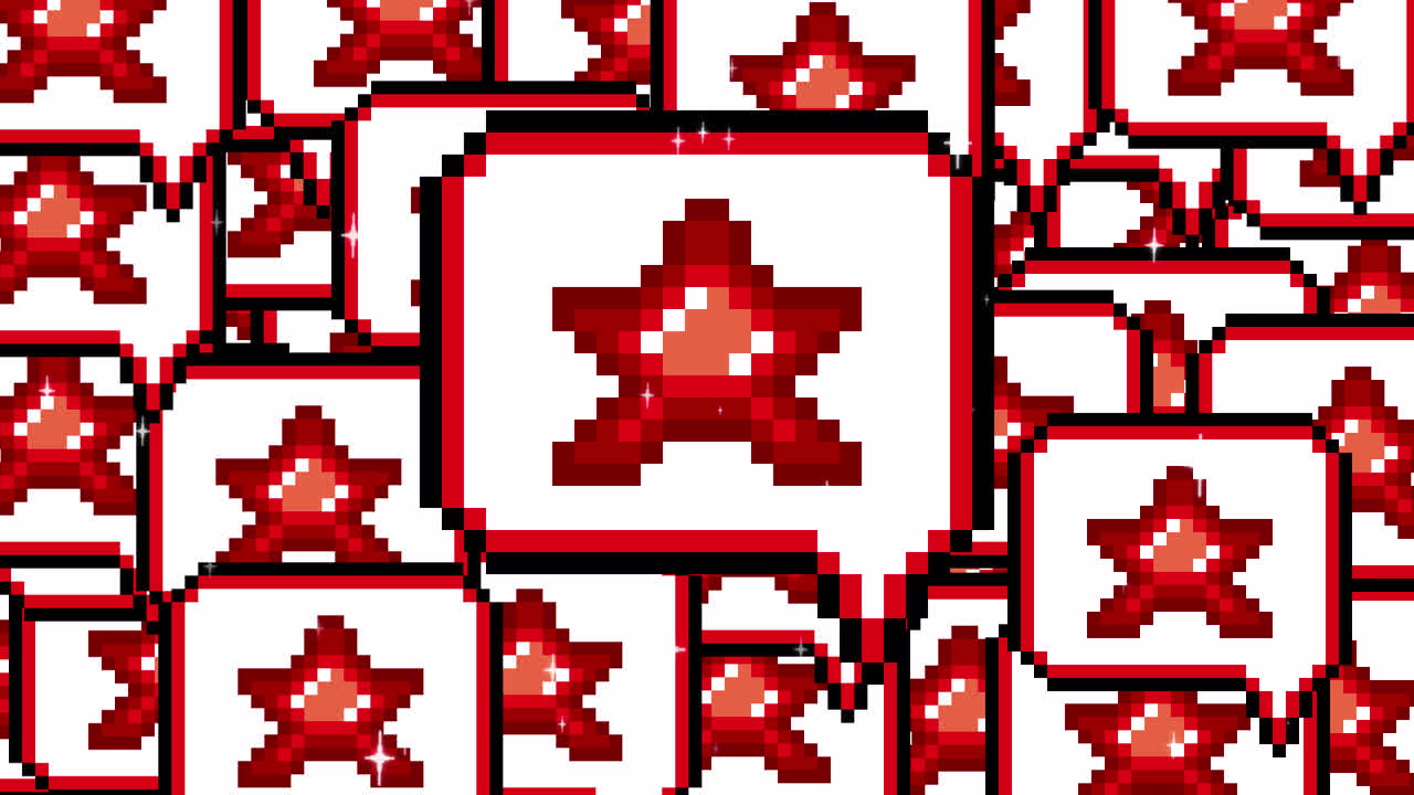 Pixel art pop up speech bubble icon star Transitions. 1080p - 30 fps - Alpha Channel (3).mov
