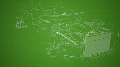 motor y otras partes visibles en el coche