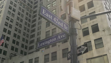 42nd street and lexington sign nyc