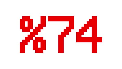red percentage rising from 0 to 100 - digital counter number 0-100 - loading progress bar with percentage - 0-100% - count up from 100 to 0 - red text