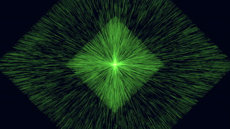 radiant green light illuminating the darkness